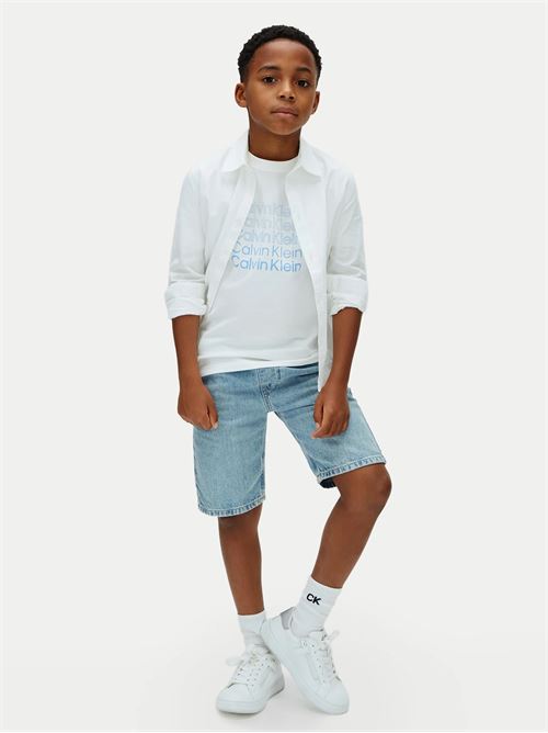 stacked logo ss t-shirt CALVIN KLEIN JEANS | LVCKSJA10BYAF